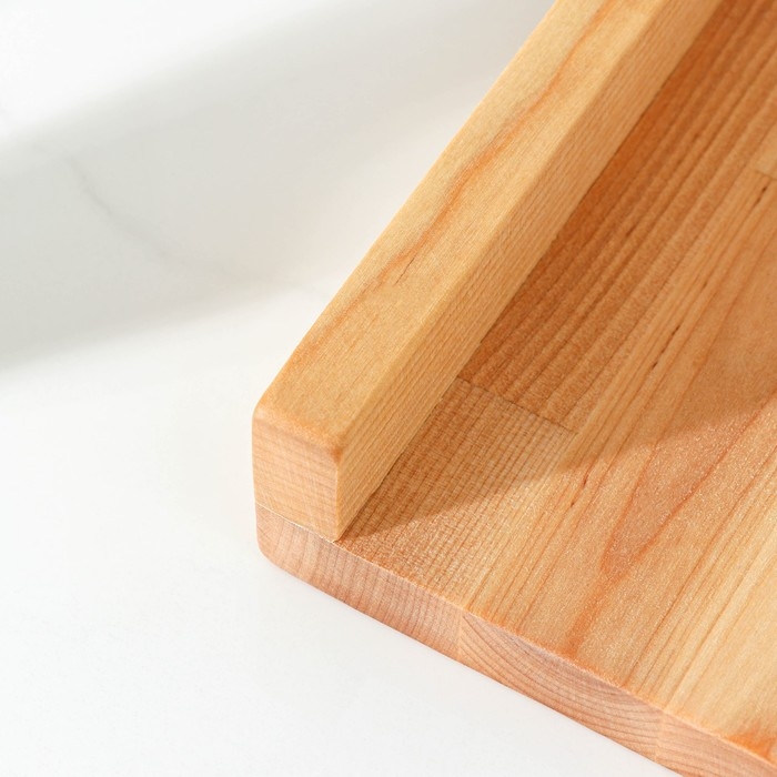 Доска разделочная с упором Adelica «Мастер шеф», 30×20×1,8 см, пропитано минеральным маслом, берёза Доска разделочная с упором Adelica «Мастер шеф», 30×20×1,8 см, пропитано минеральным маслом, берёза