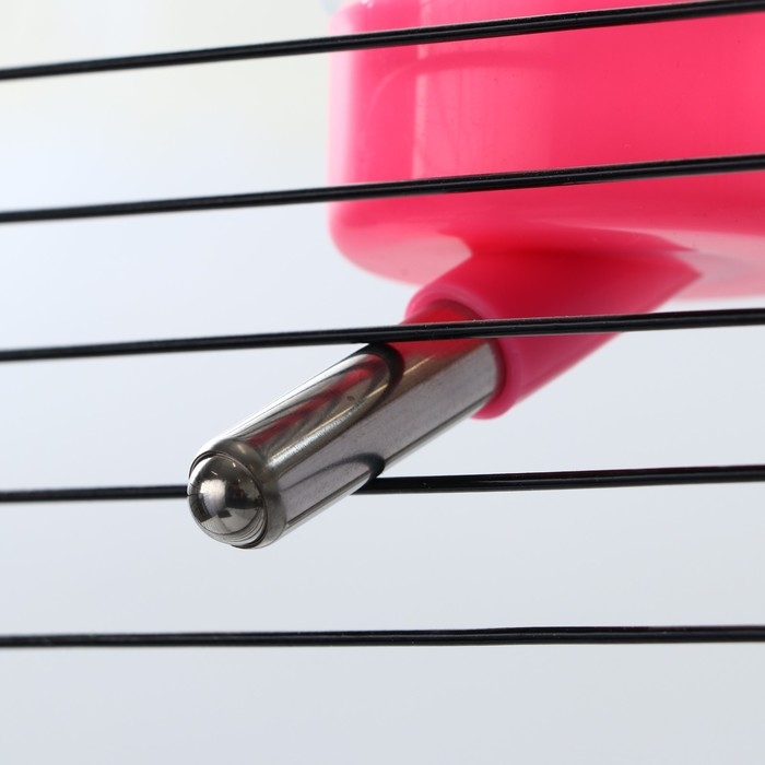 Поилка для клетки, 400 мл, 9 х 6 х 20 см, розовая Поилка для клетки, 400 мл, 9 х 6 х 20 см, розовая