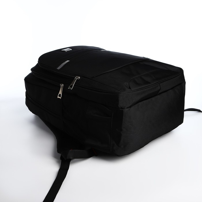 Рюкзак молодёжный из текстиля, 2 отдела на молнии, 4 кармана, цвет чёрный Рюкзак молодёжный из текстиля, 2 отдела на молнии, 4 кармана, цвет чёрный