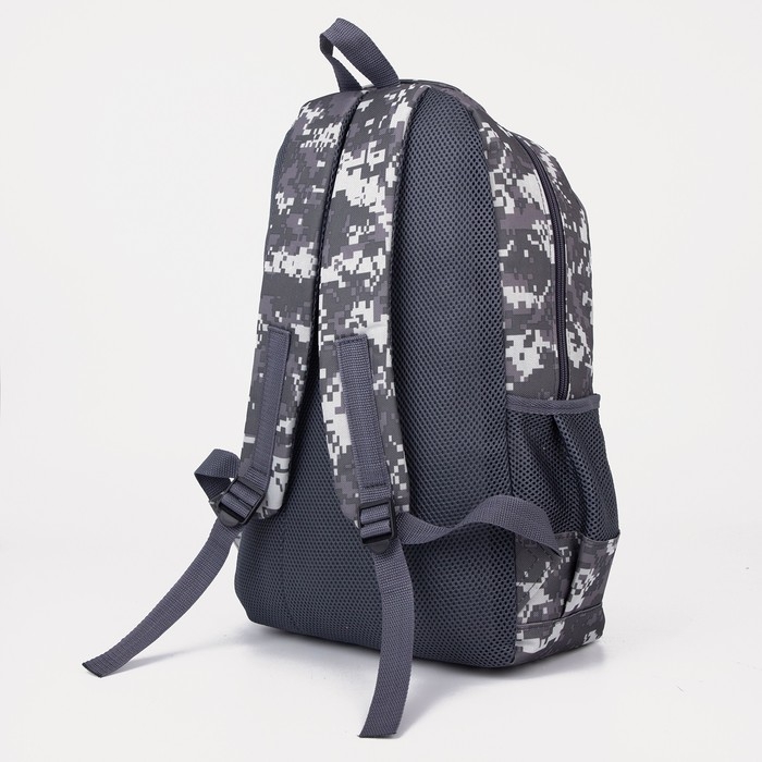 Рюкзак туристический, 16 л, отдел на молнии, 3 наружных кармана, &laquo;ЗФТС&raquo;, цвет серый/камуфляж