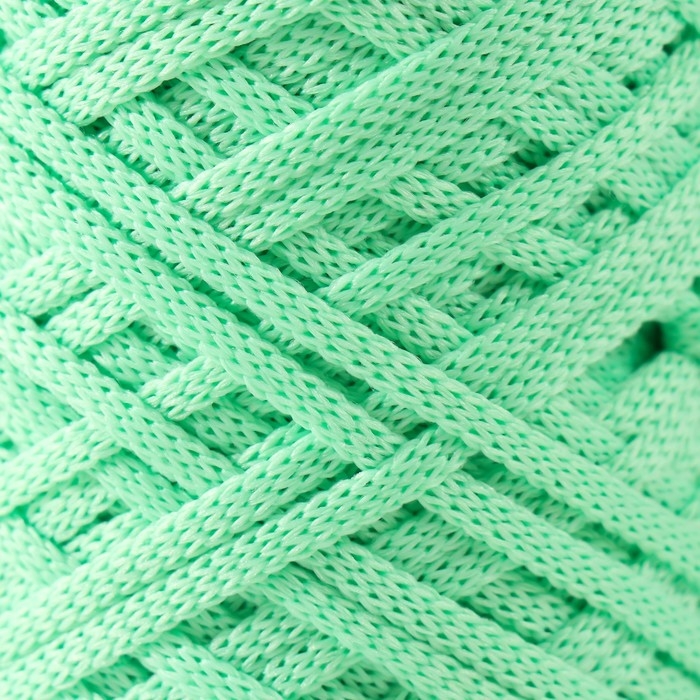 Шнур плоский 3 мм полиэфирный в клубках 100м/170г (+/- 5%) мятный-181