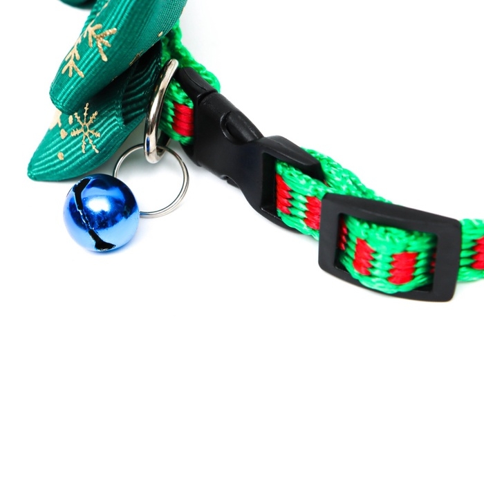 Ошейник Ошейник "Зима", 30 х 1 см, капрон, зелёный