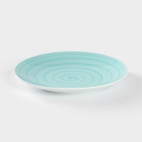 Тарелка фарфоровая Infinity, d=24 см, цвет бирюзовый