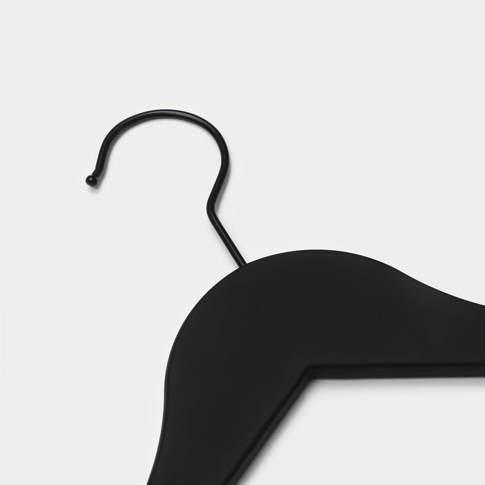 Плечики - вешалка для одежды LaDо́m Soft-touch, 44&times;3&times;23,5 см, 3 шт, с перекладиной, широкие плечики