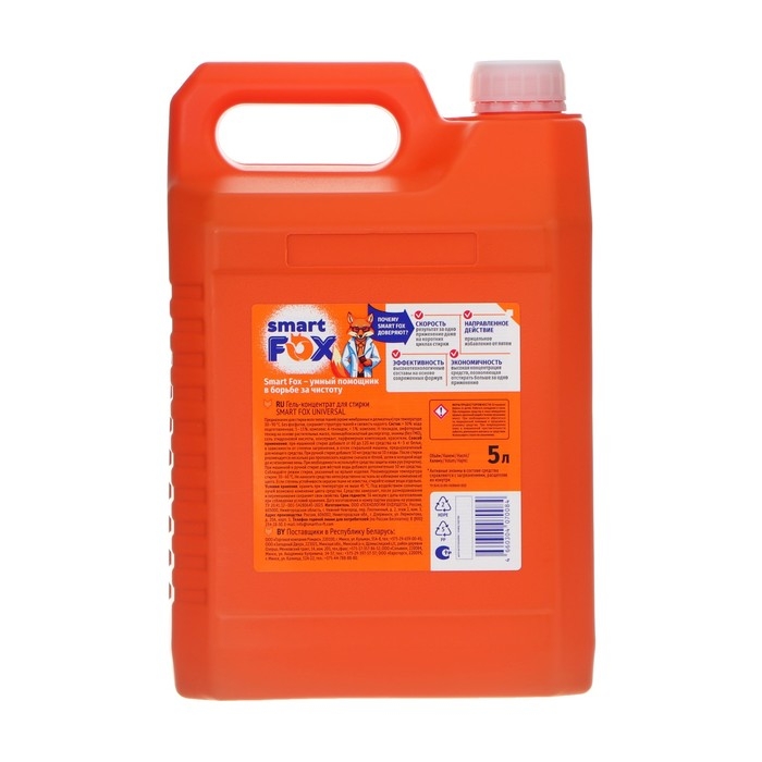 Гель для стирки SMART FOX UNIVERSAL, 5 л Гель для стирки SMART FOX UNIVERSAL, 5 л