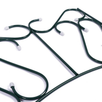 Ограждение декоративное, 80 &times; 380 см, 5 секций, металл, зелёное, &laquo;Комбинированный&raquo;