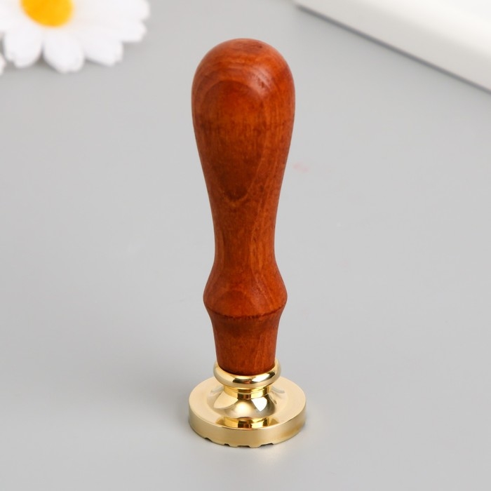 Печать для сургуча с деревянной ручкой Печать для сургуча с деревянной ручкой "Цветочки" 9х2,5х2,5 см