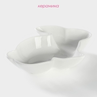 Блюдо керамическое глубокое &laquo;Милашки. Зайка&raquo;, 300 мл, 17,5&times;12,6&times;4 см, цвет белый