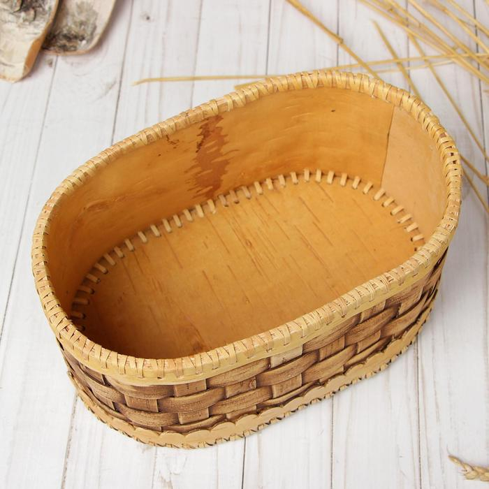 Батонница &laquo;Плетёнка&raquo;, 27&times;18&times;13 см, береста