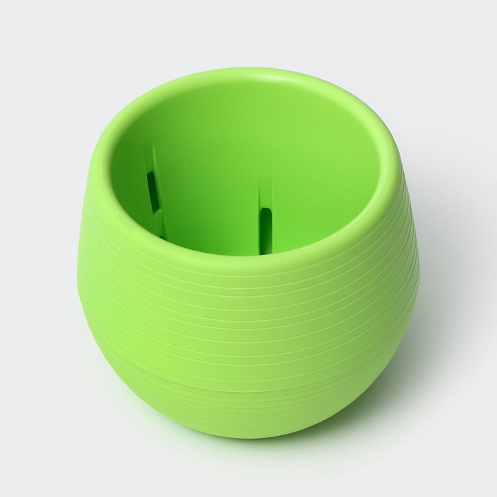 Горшок для цветов с поддоном пластиковый &laquo;Япония&raquo;, 450 мл, d=12см, h=10см, цвет фисташковый