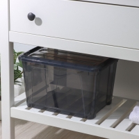 Контейнер для хранения с крышкой «Кип», 15,5 л, 37,5×28,5×23 см, цвет чёрный прозрачный Контейнер для хранения с крышкой «Кип», 15,5 л, 37,5×28,5×23 см, цвет чёрный прозрачный