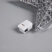 Подвеска световая "Звезда серебристая", 20х20х5 см, 10 LED, батарейки AG13х3 (в комплекте), свечение тёплое белое Подвеска световая "Звезда серебристая", 20х20х5 см, 10 LED, батарейки AG13х3 (в комплекте), свечение тёплое белое