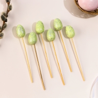 Шпажки &laquo;Яйцо пасхальное&raquo;, цвет зелёный, набор 6 шт.