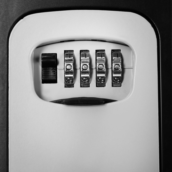 Сейф-ключница кодовая, металлическая , усиленная, серый