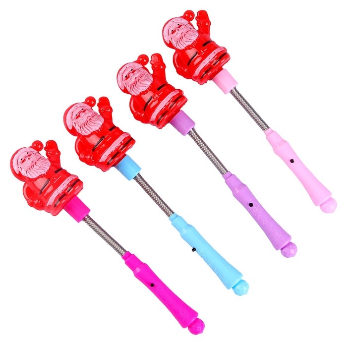 Световая палочка &laquo;Дед Мороз&raquo;, на пружине, цвета МИКС