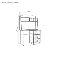 Стол Фэнтези, 1000х600х1575, Белый рамух Стол Фэнтези, 1000х600х1575, Белый рамух