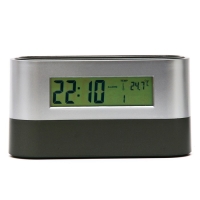 Часы настольные - органайзер для канцелярии: будильник, термометр, календарь, 15.1 х 4.7 см Часы настольные - органайзер для канцелярии: будильник, термометр, календарь, 15.1 х 4.7 см