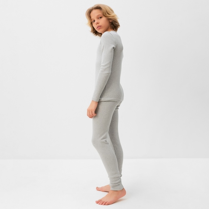 Термобелье для мальчика (лонгслив, легинсы) цвет серый меланж, рост 158 Термобелье для мальчика (лонгслив, легинсы) цвет серый меланж, рост 158