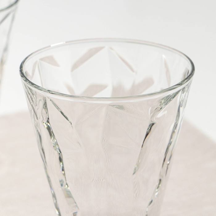 Набор низких стеклянных стаканов &laquo;Шетланд Скульптура&raquo;, 300 мл, 3 шт