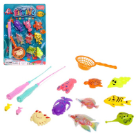 Рыбалка &laquo;Морские обитатели&raquo; 9 рыбок, 2 удочки, сачок