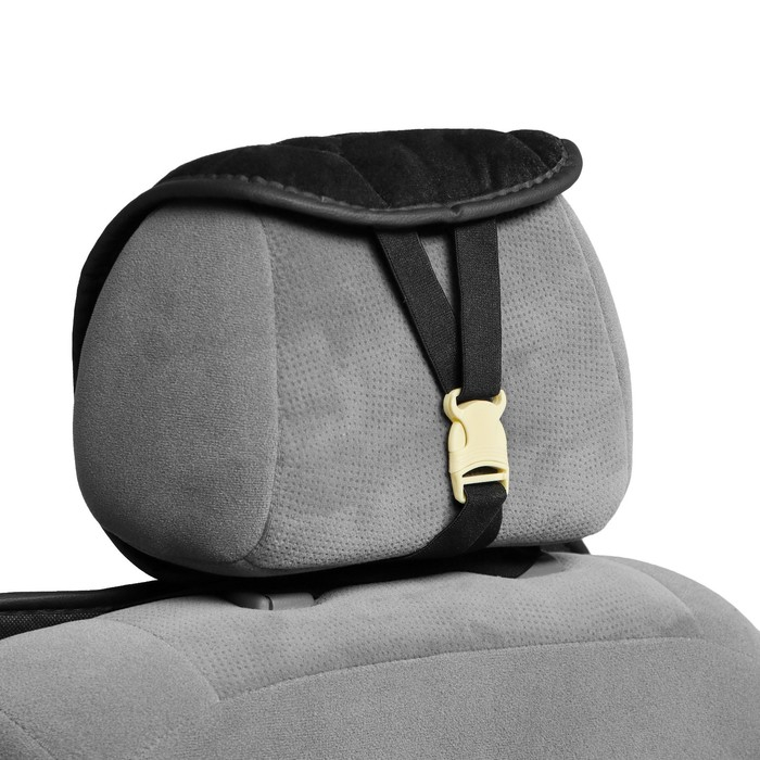 Накидка на переднее сиденье авто 140&times;50 см, искусственный мех, черный