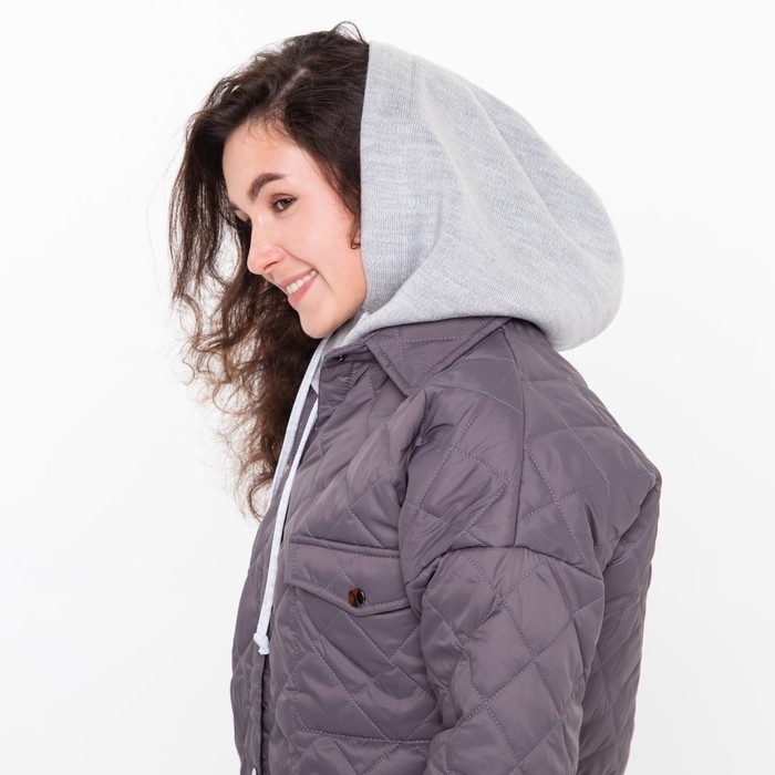 Шапка (капор) женский, цвет серый, размер 54-58 Шапка (капор) женский, цвет серый, размер 54-58