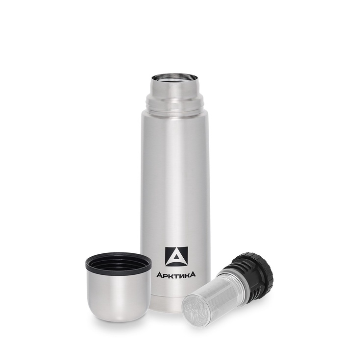 Термос "Арктика" 101, с ситечком, 500 мл, сохраняет тепло 18 ч, 24.5 х 7 см