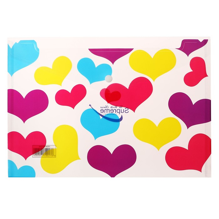 Набор папок-конвертов на кнопке А4, 160 мкр, 12 штук, МИКС Набор папок-конвертов на кнопке А4, 160 мкр, 12 штук, МИКС