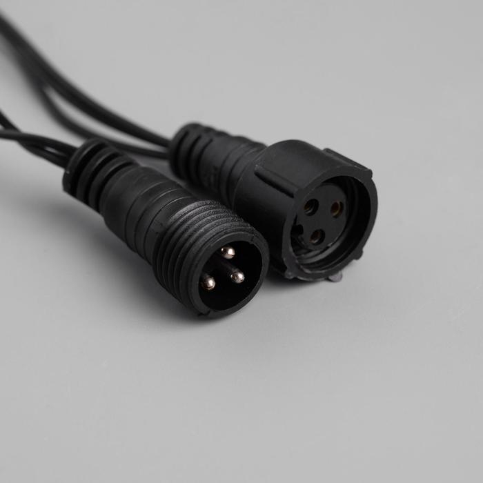 Гирлянда &laquo;Нить&raquo; 10 м, IP44, УМС, тёмная нить, 72 SMD-LED, свечение белое, 220 В