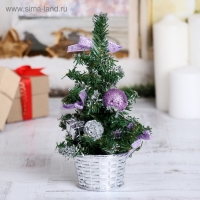 Ёлка декор "Шары" 20 см, фиолетовый Ёлка декор "Шары" 20 см, фиолетовый