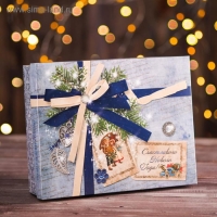 Новый год. Подарочная коробка "Ретро", 23,5 х 6,5 х 18,7 см Новый год. Подарочная коробка "Ретро", 23,5 х 6,5 х 18,7 см