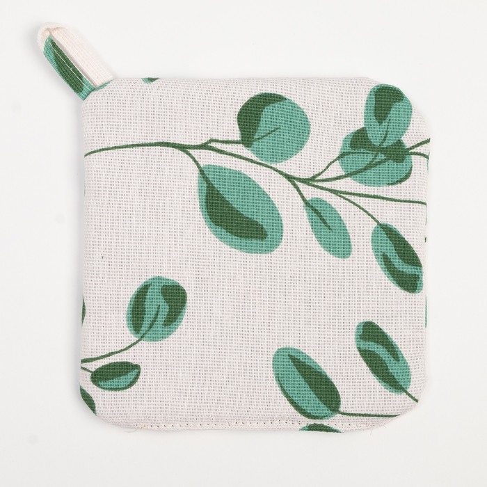 Набор кухонный Доляна &laquo;Эвкалипт": варежка 20х27 см, прихватка 19х19 см, 100% хлопок