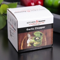 Приспособление для нарезки чеснока &laquo;Прино&raquo;, 2 насадки, 7,5&times;7,5&times;6 см, цвет зелёный