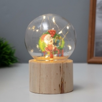 Ночник «Шар-дед мороз с подарком» LED 3хAG10 шар 8см 6,5х6,5х11,5см Ночник «Шар-дед мороз с подарком» LED 3хAG10 шар 8см 6,5х6,5х11,5см