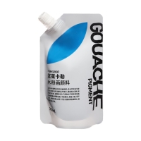 Гуашь художественная 300 мл, в дой-паке с крышкой, синий Гуашь художественная 300 мл, в дой-паке с крышкой, синий