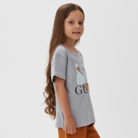 Футболка детская KAFTAN Gussi р.34 (122-128 см), серый Футболка детская KAFTAN Gussi р.34 (122-128 см), серый