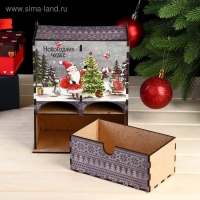 Чайный домик "Дед Мороз и Снеговик" 20х15х8,5 см