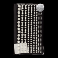 Стразы жемчужные для декора ногтей, на клеевой основе, d = 3/4/5/6/8 мм, цвет белый Стразы жемчужные для декора ногтей, на клеевой основе, d = 3/4/5/6/8 мм, цвет белый