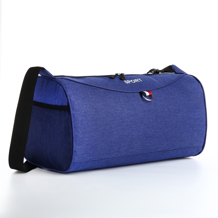 Сумка спортивная на молнии, наружный карман, регулируемый ремень, средний размер, цвет синий Сумка спортивная на молнии, наружный карман, регулируемый ремень, средний размер, цвет синий