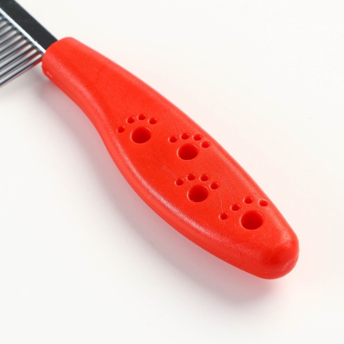 Расчёска Расчёска "Лапки" удлиненная, 20,5 х 3 см, красная