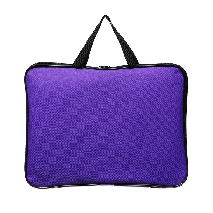 Папка с ручками текстильная А4, 360 х 270 х 20 мм, Папка с ручками текстильная А4, 360 х 270 х 20 мм, "Офис" 1Ш421, внутренний карман, фиолетовая