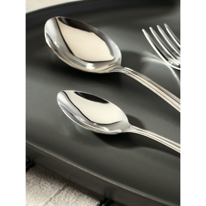 Набор столовых приборов &laquo;Новинка-1&raquo;, 18 предметов, толщина 1 мм, картонная коробка, цвет серебряный