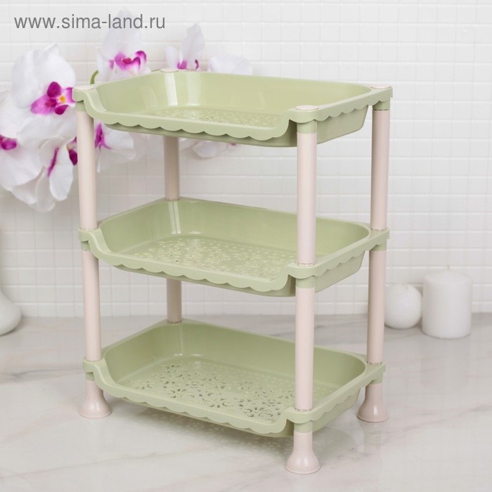 Этажёрка настольная 3 яруса &laquo;Пастель&raquo;, цвет МИКС