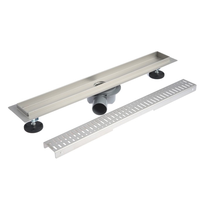 Трап линейный AFLORN AF20107-60, 600х70 мм, c флaнцeм своб. вращения 360&deg;, нерж. сталь