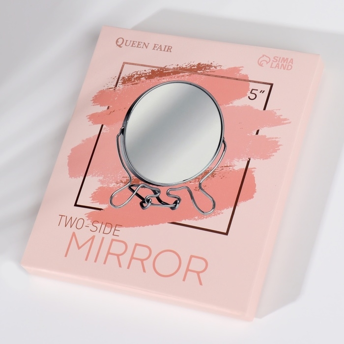 Зеркало настольное - подвесное «Круг», двустороннее, с увеличением, d зеркальной поверхности 11,5 см, цвет МИКС Зеркало настольное - подвесное «Круг», двустороннее, с увеличением, d зеркальной поверхности 11,5 см, цвет МИКС