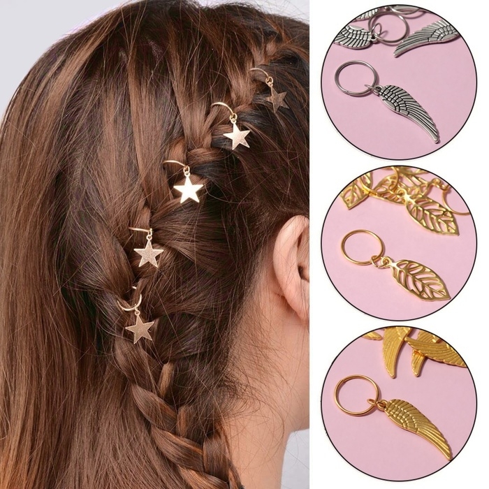 Пирсинг для волос «Крылья», 4,1 × 1 см, 10 шт, цвет серебристый Пирсинг для волос «Крылья», 4,1 × 1 см, 10 шт, цвет серебристый