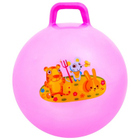 Мяч-прыгун с ручкой ZABIAKA, d=45 см, 350 г, цвета МИКС Мяч-прыгун с ручкой ZABIAKA, d=45 см, 350 г, цвета МИКС