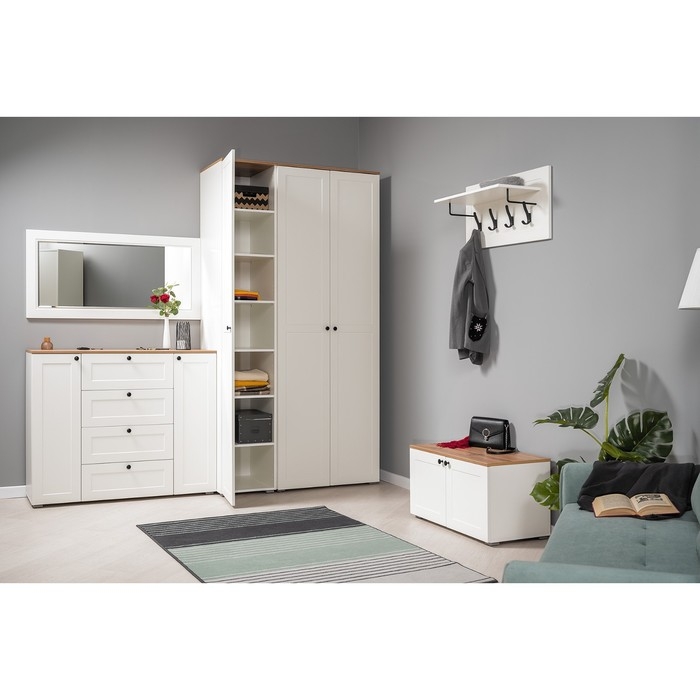 Комод Остин 16.221, 1200х419х993, Белый/ Дуб Вотан