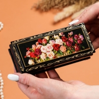 Шкатулка &laquo;Розы&raquo;, 14&times;6 см, лаковая миниатюра