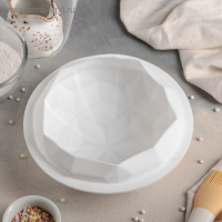 Форма для муссовых десертов и выпечки KONFINETTA «Кристалл», силикон, 19×9,8 см, цвет белый Форма для муссовых десертов и выпечки KONFINETTA «Кристалл», силикон, 19×9,8 см, цвет белый